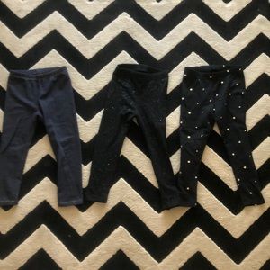 3 pair 3T Leggings Jeggings Sparkles ✨ Stars ⭐️